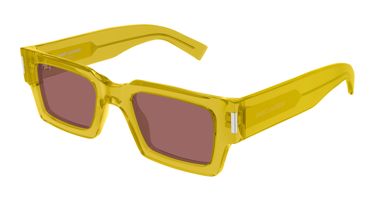 Yves Saint Laurent SL 572-012 Yellow Rectangular Sunglasses 50mm Sunglasses