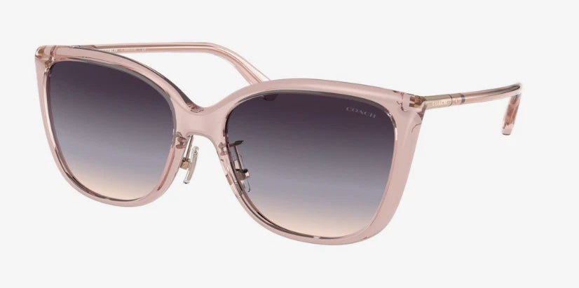 Coach 0HC8345-5552U7-57 Pink Rectangle SUNGLASSES 0mm Sunglasses