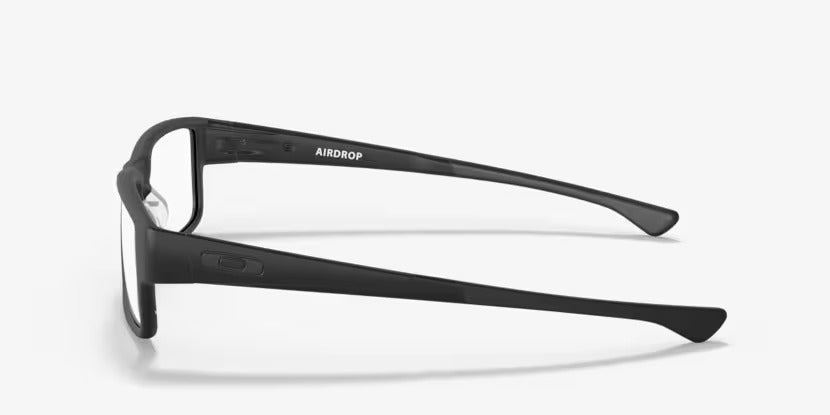 Oakley 0OX8046-SATIN BLACK eyeglasses in black frame with clear lenses