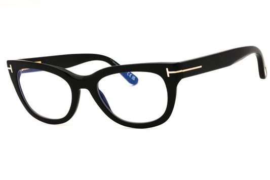 Tom Ford FT6066-B-001 Black Cat Eye Eyeglasses 53mm