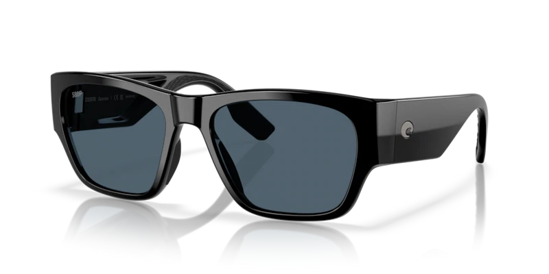 Costa del Mar 06S9123 912301 57 Black Rectangle Sunglasses 0mm Sunglasses
