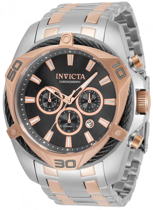 Invicta 34135 watch with gray dial and stainless steel band