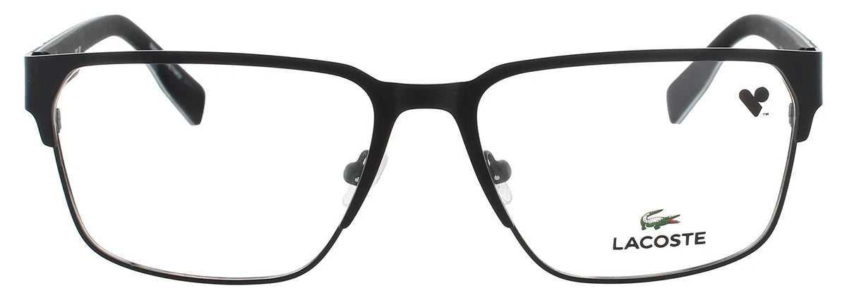 Lacoste L2306N 002 Black Rectangle Eyeglasses 55mm Eyeglasses