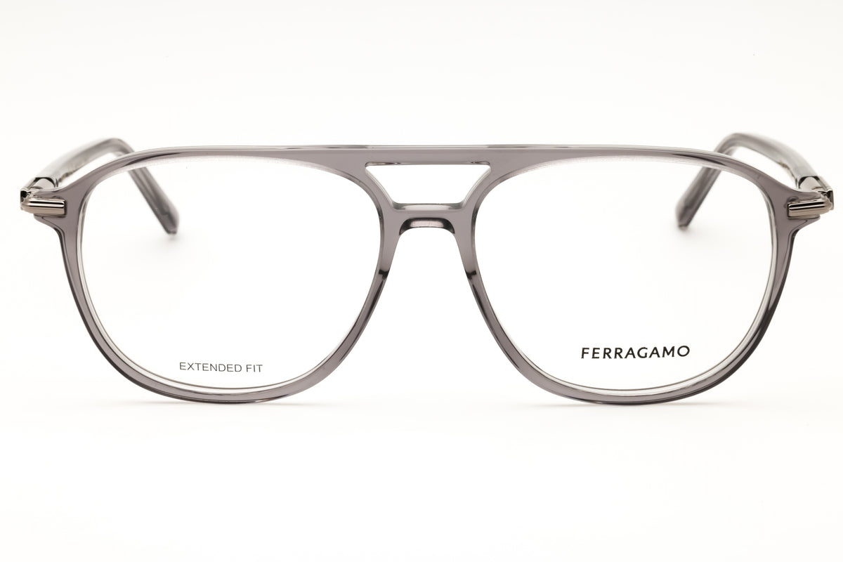 Salvatore Ferragamo SF3006-020 TRANSPARENT GREY Rectangular Eyeglasses 56mm Eyeglasses