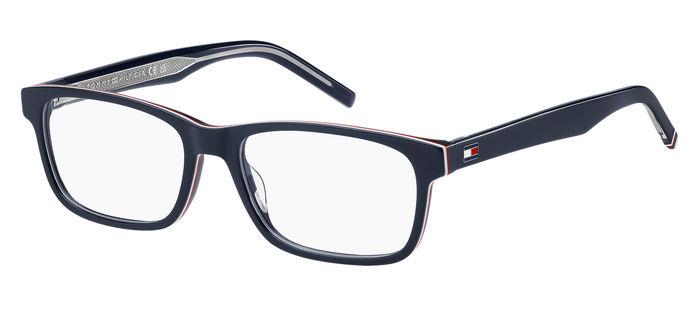 Tommy Hilfiger TH2076-PJP-55 Blue Rectangle Eyeglasses 55mm Eyeglasses