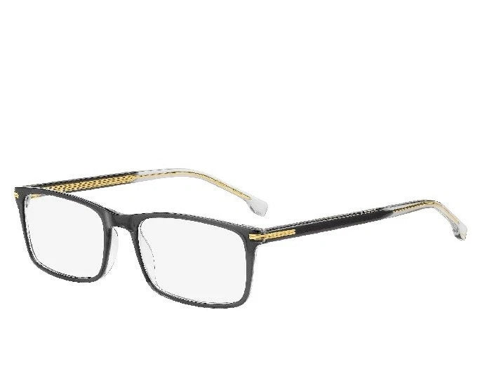 Hugo Boss BOSS1630-KB7-55 Grey Rectangle Eyeglasses 55mm Eyeglasses