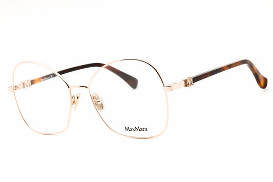 Max Mara MM5033-28 eyeglasses in shiny rose gold frame with clear demo lenses