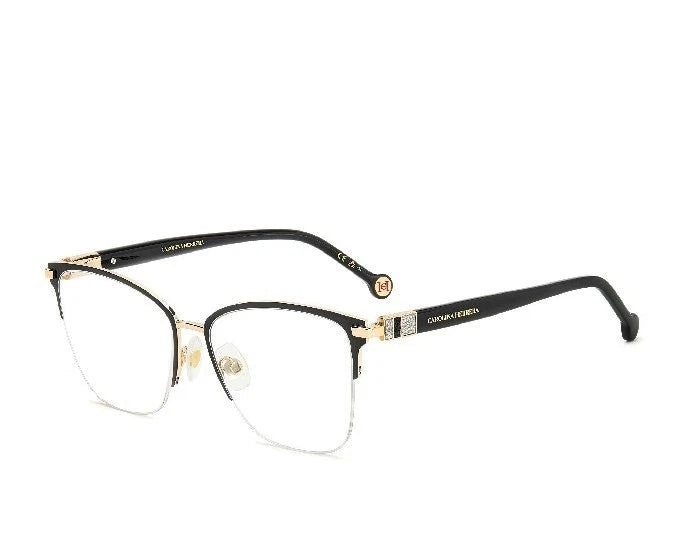 Carolina Herrera HER0193-RHL-56 Gold Black Rectangle Eyeglasses 56mm Eyeglasses