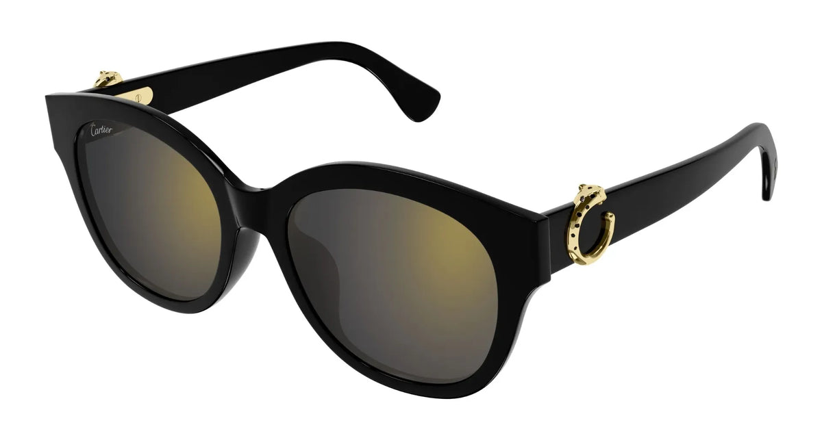 Cartier CT0680SK-001 Black Cat Eye Sunglasses 56mm Sunglasses