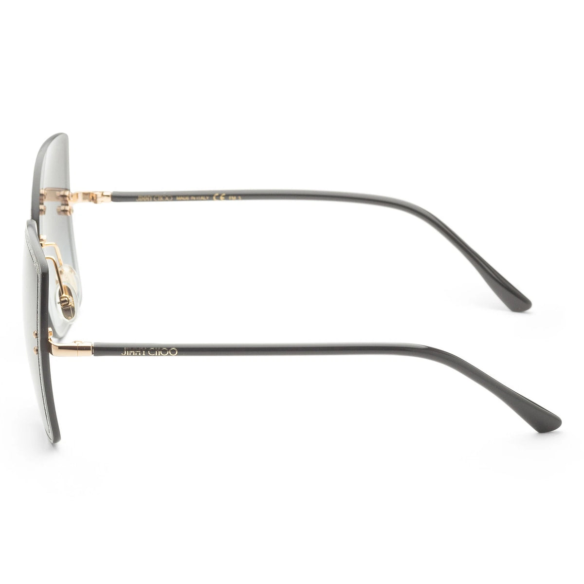 Jimmy Choo 0LETI-S-2M2-62 Black Gold Glitter Round SUNGLASSES 62mm Sunglasses