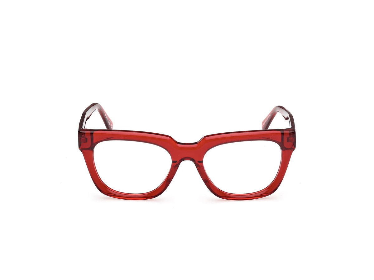Guess GU50238-066-53 eyeglasses in shiny red frame with clear lenses