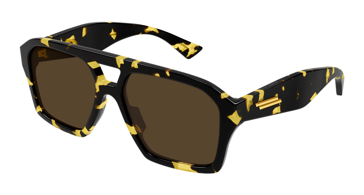 Bottega Veneta BV1501S-002-56 Havana Rectangular  56mm Sunglasses