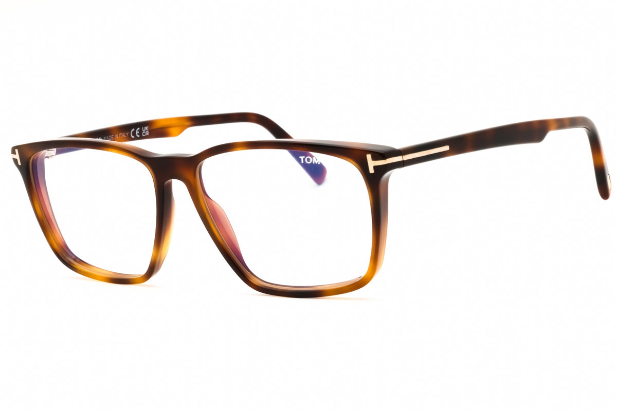 Tom Ford FT5959-B-053 blonde havana Rectangular Eyeglasses 56mm
