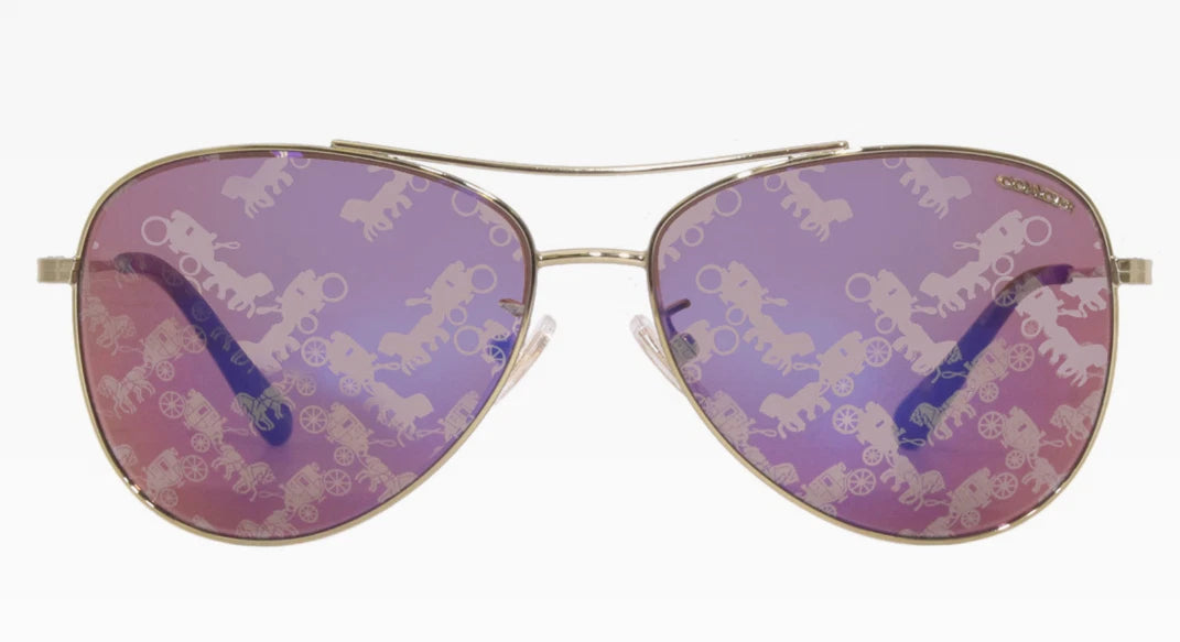 Coach 0HC7079-9005AC-58 Gold Round SUNGLASSES 0mm Sunglasses