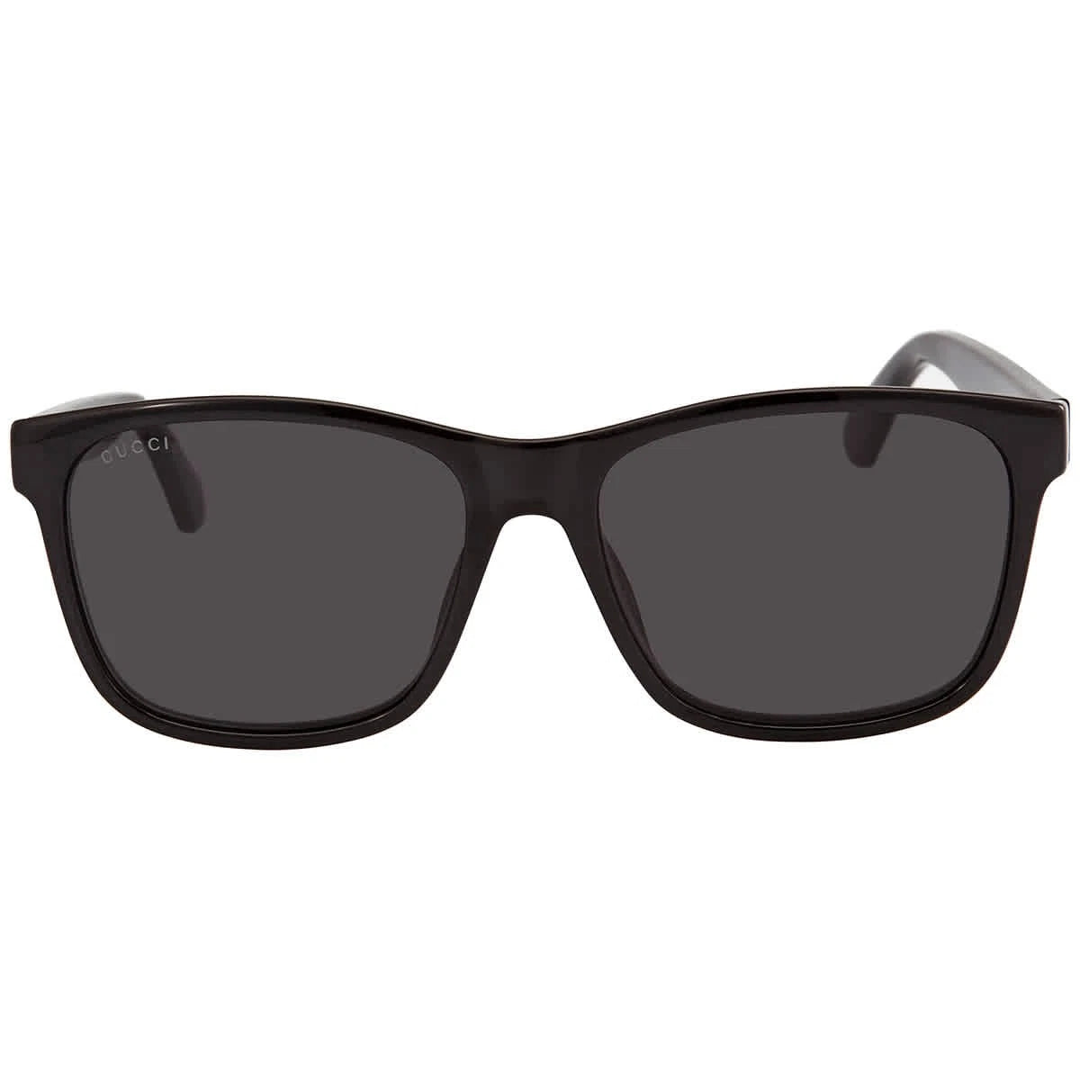 Gucci GG0746S-001 Black Rectangular Sunglasses 57mm Sunglasses