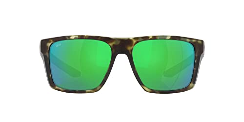 Costa del Mar 06S9104 910407 57 Green Rectangle Sunglasses 0mm Sunglasses