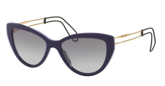 Miu Miu 0MU12RSA-USN3E2-55 Lilac Dark Violet Cats Eye SUNGLASSES 0mm Sunglasses