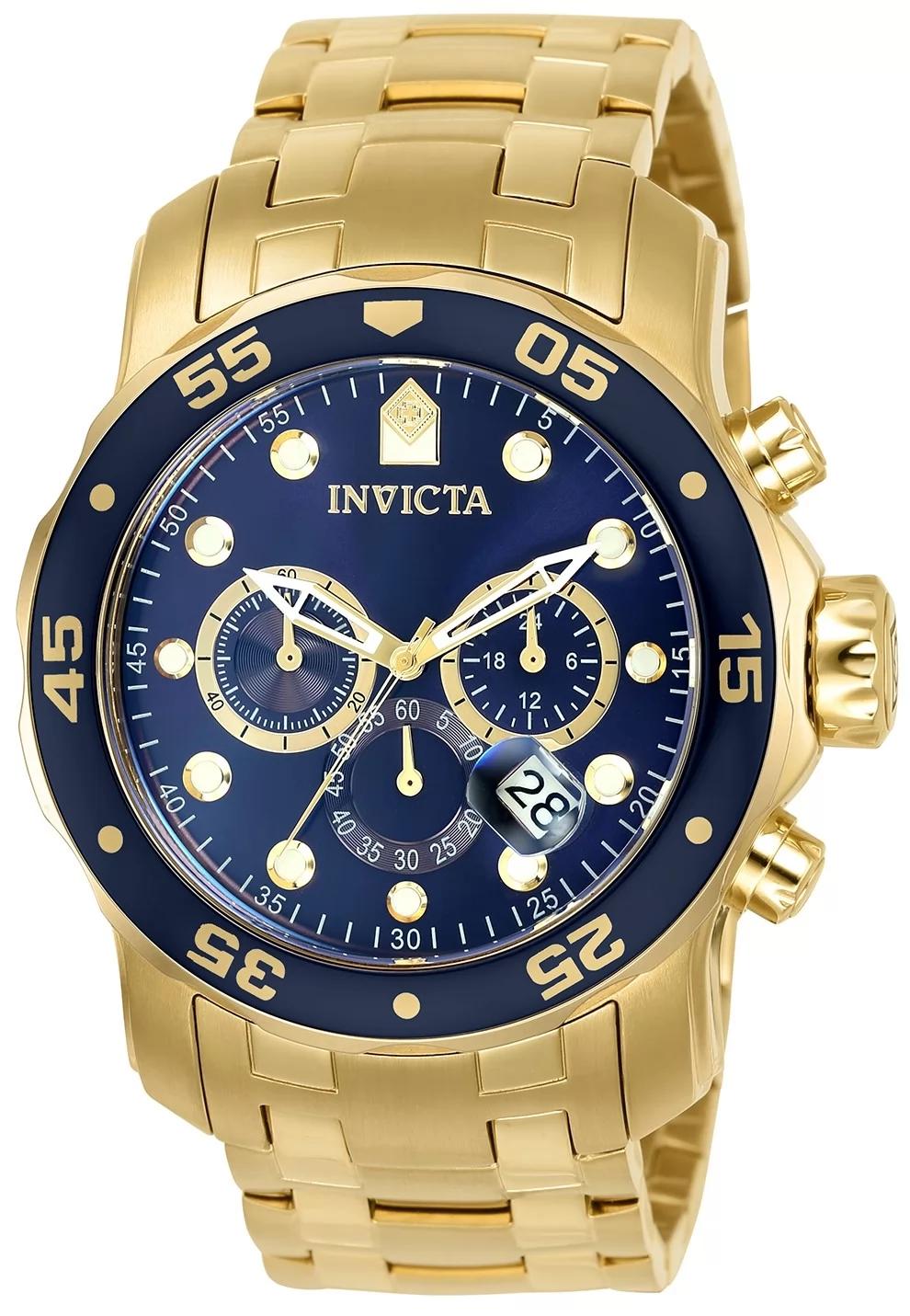 Invicta 0073 0073 Watch - Blue Dial Stainless Steel Band