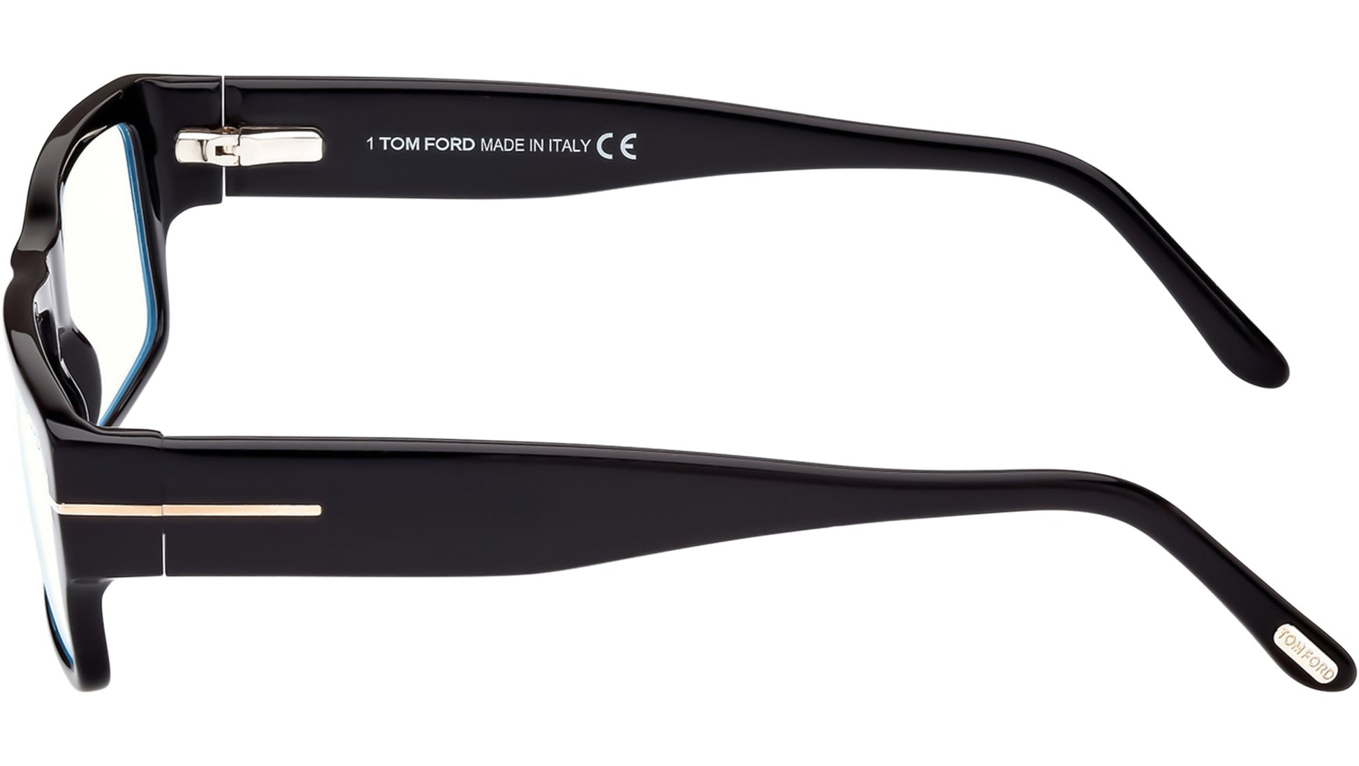 Tom Ford FT5835-B-001 eyeglasses in black frame with clear lenses