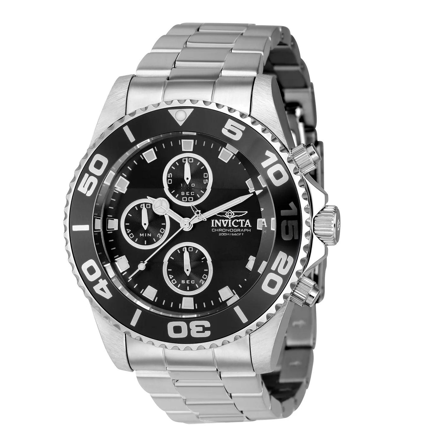 Invicta 43405 43405 Watch - Black Dial Stainless Steel Band
