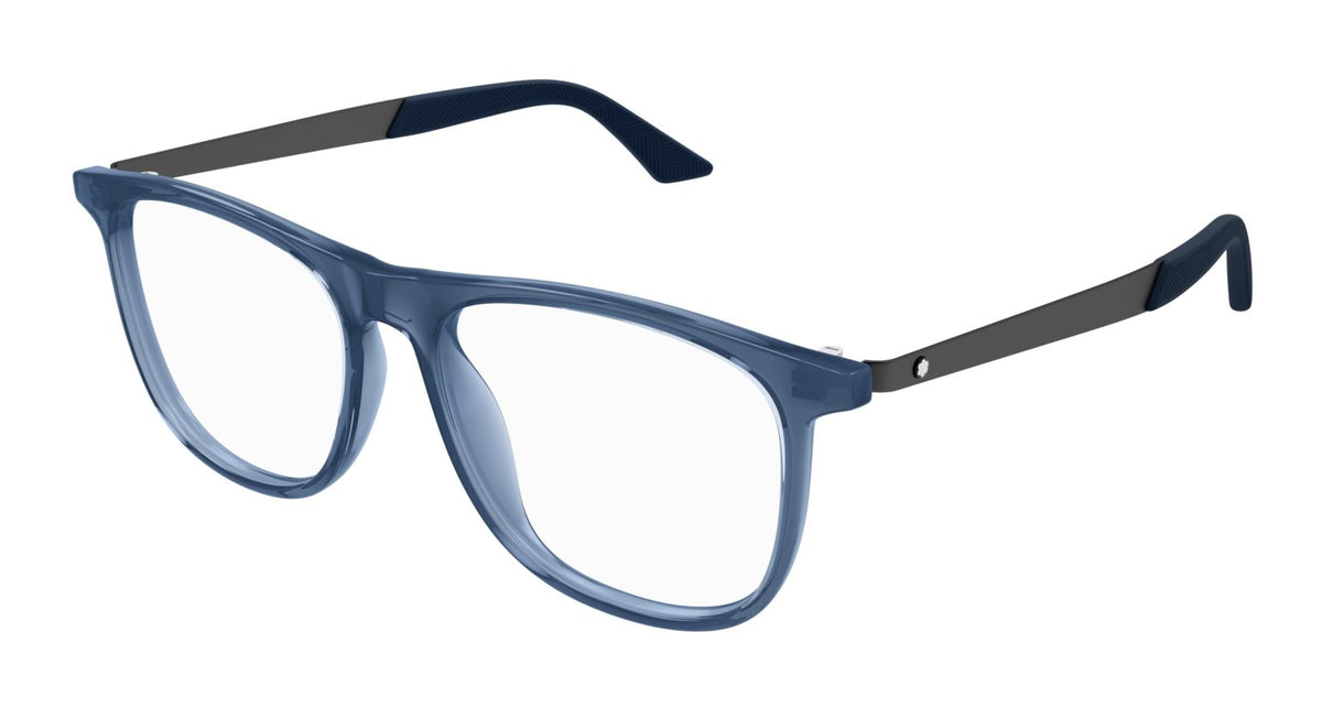 Mont Blanc MB0332o-003 eyeglasses in grey frame with clear lenses
