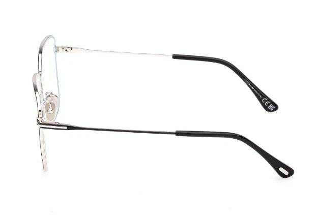 Tom Ford FT6136-B-005-56 eyeglasses in black frame with clear lenses