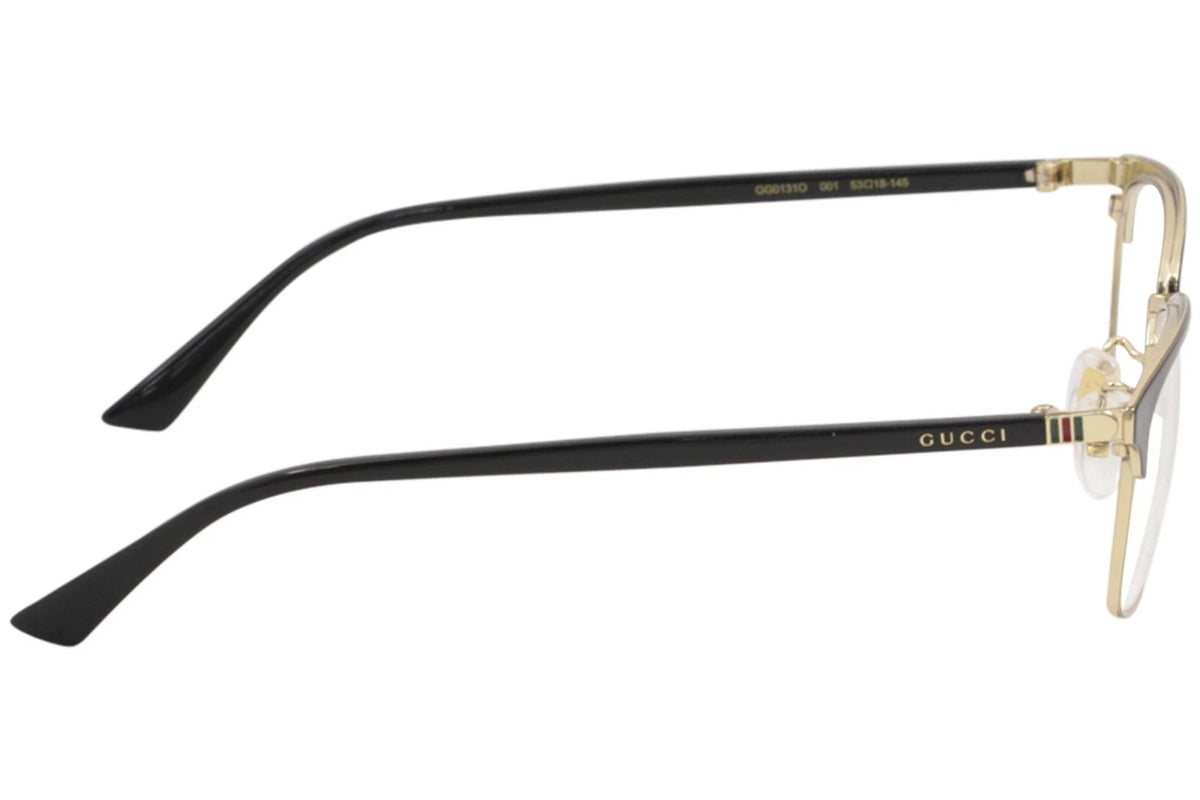 Gucci GG0131O-001-53 eyeglasses in gold frame with clear lenses