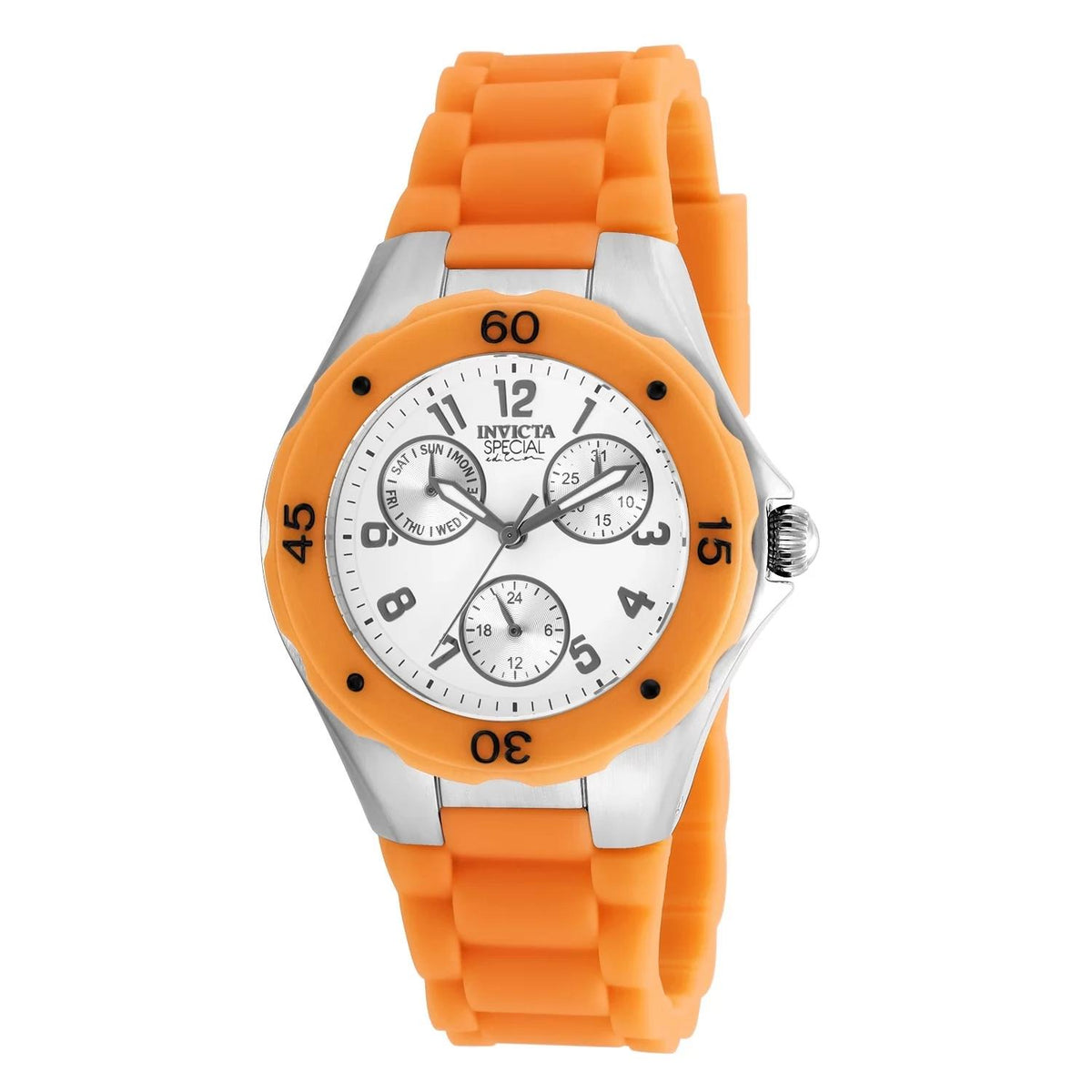 Invicta 18792 watch with white dial and silicon band
