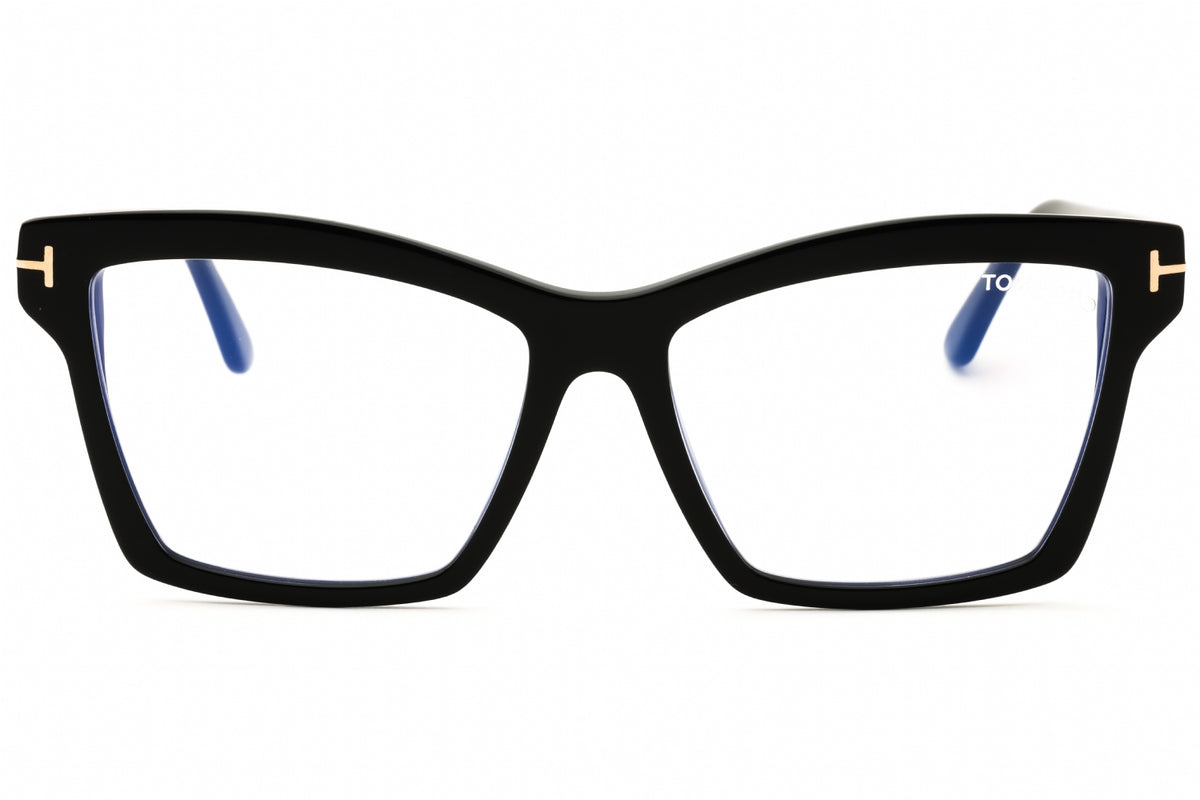 Tom Ford FT5964-B-1 shiny black Cat eye Eyeglasses 54mm Eyeglasses