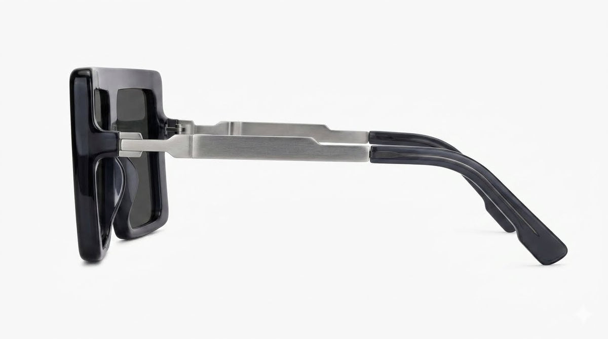 Vava BL0000-BLK BLK SIL sunglasses in black/black/silver frame with silver lenses