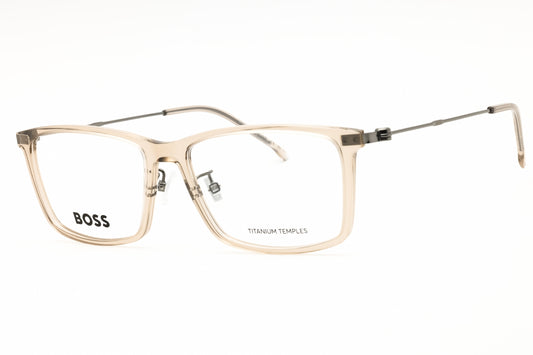 Hugo Boss BOSS 1621/F-0R1T 00 eyeglasses in beige ruthenium frame with clear demo lenses
