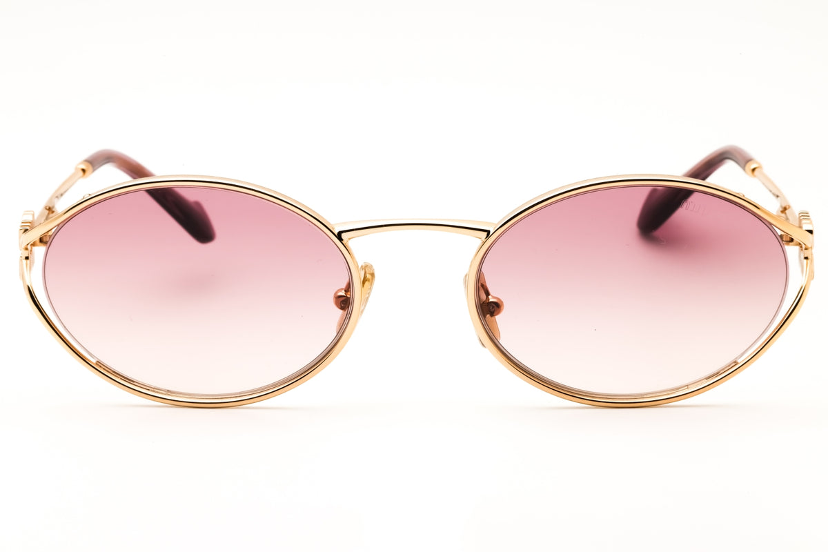 Miu Miu 0MU 52YS-5AK06S Gold Oval Sunglasses 54mm Sunglasses