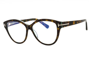 Tom Ford FT5954-B-055-54 Havana Cat Eye Eyeglasses 54mm