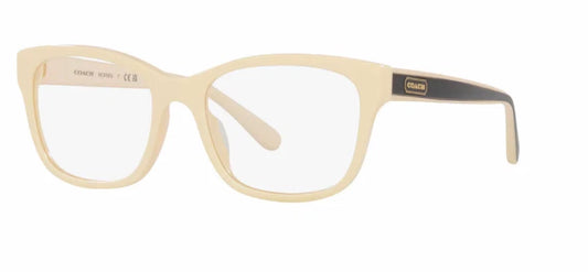Coach 0HC6197U-5683-51 OFF WHITE BLACK Round EYEGLASSES 0mm Eyeglasses