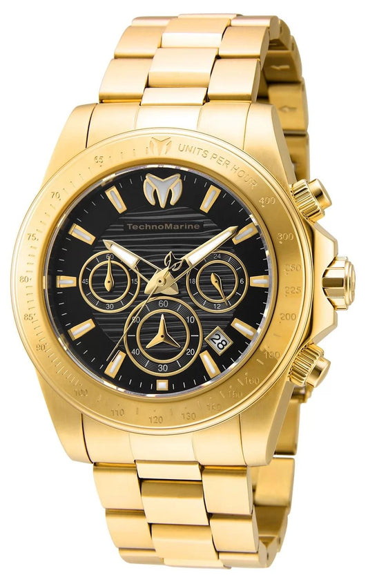 TechnoMarine TM-219005 TM-219005 Watch - Black Dial Stainless Steel Band