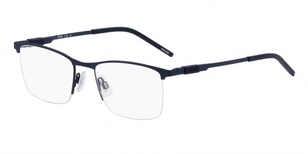 Hugo HG1103-FLL-54 Matte Blue Rectangle Eyeglasses 54mm Eyeglasses