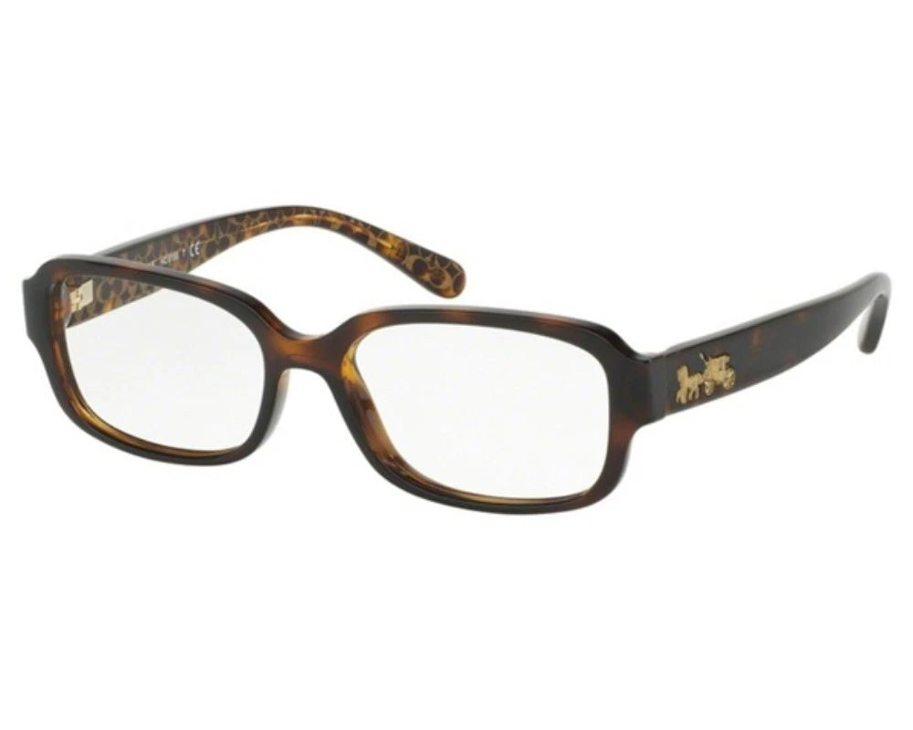 Coach 0HC6105-5394-53 Brown Rectangle EYEGLASSES 53mm Eyeglasses