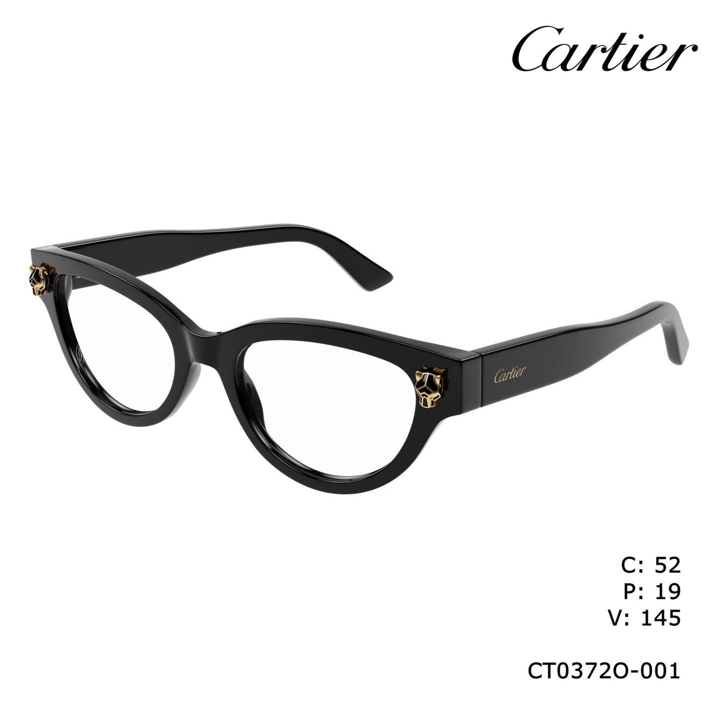 Cartier CT0372o-001 52mm New Eyeglasses
