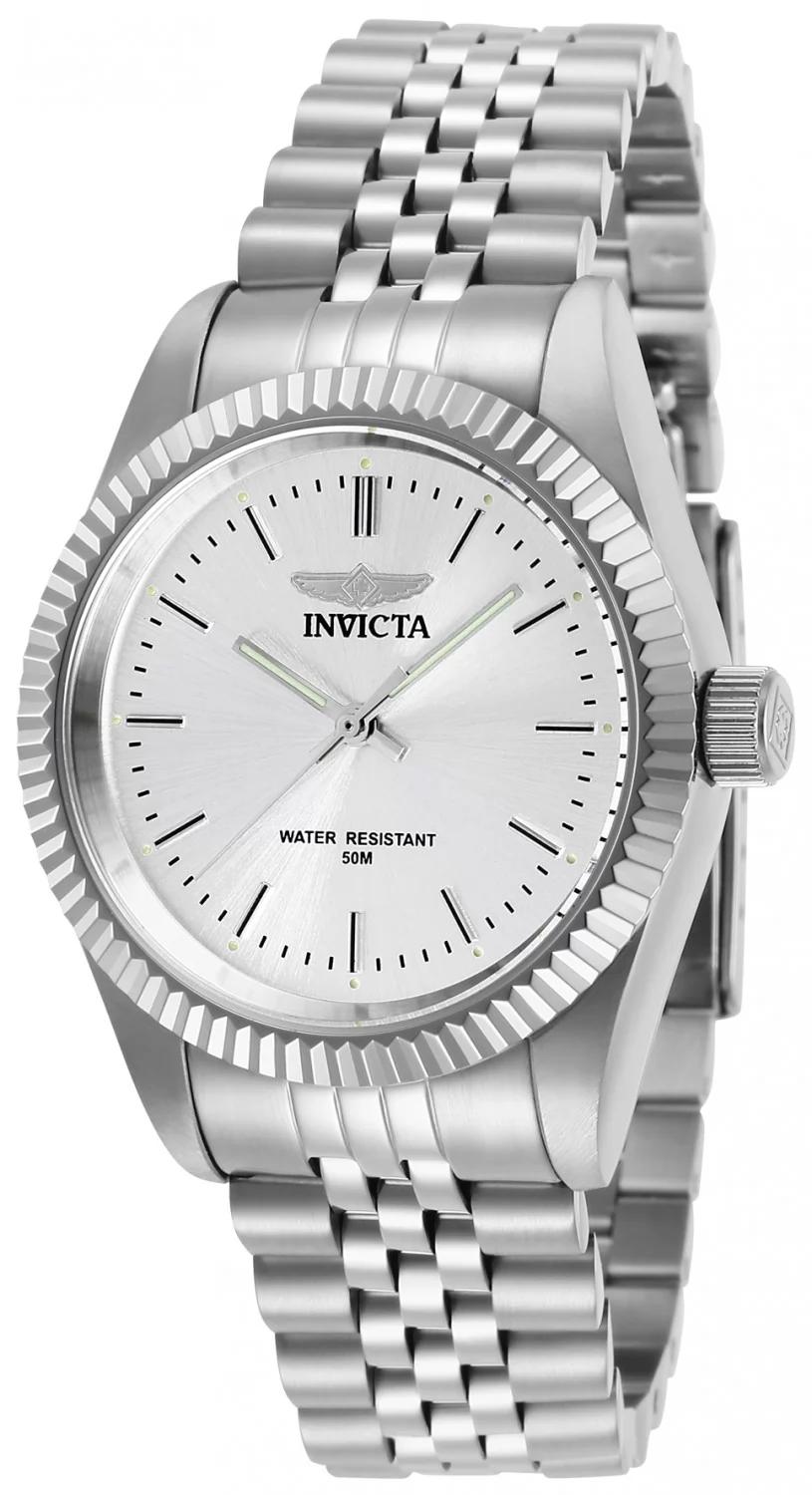 Invicta 29396 watch with silver dial and stainless steel band