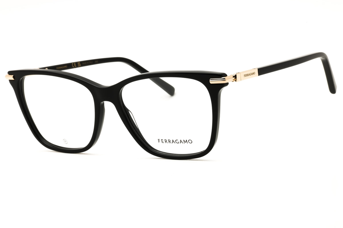 Salvatore Ferragamo SF3013-001 BLACK Rectangular Eyeglasses 55mm Eyeglasses