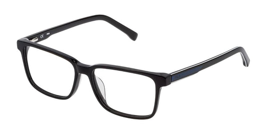 Fila VF9349-Black eyeglasses in black frame with clear lenses