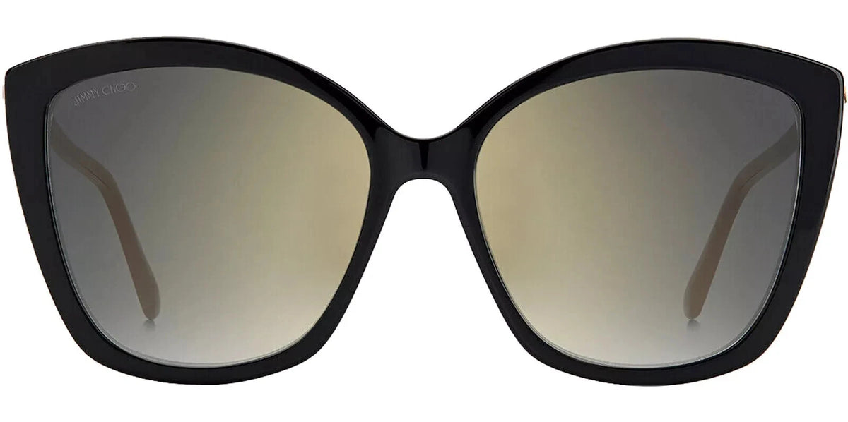 Jimmy Choo 0NAT-S-807-57 Black Rectangle SUNGLASSES 57mm Sunglasses
