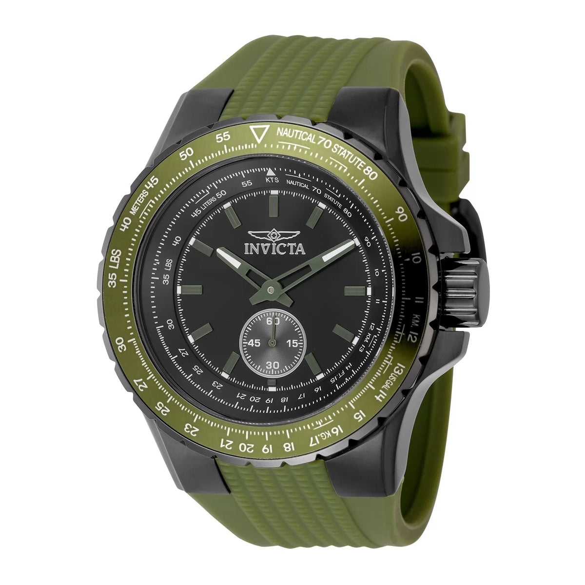 Invicta 49311 Quartz Watch Black Dial Silicon 50mm Men