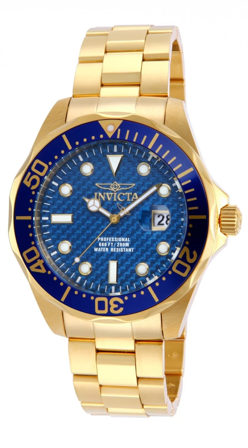 Invicta 14357 Quartz Watch Blue Dial Stainless Steel 47mm Men
