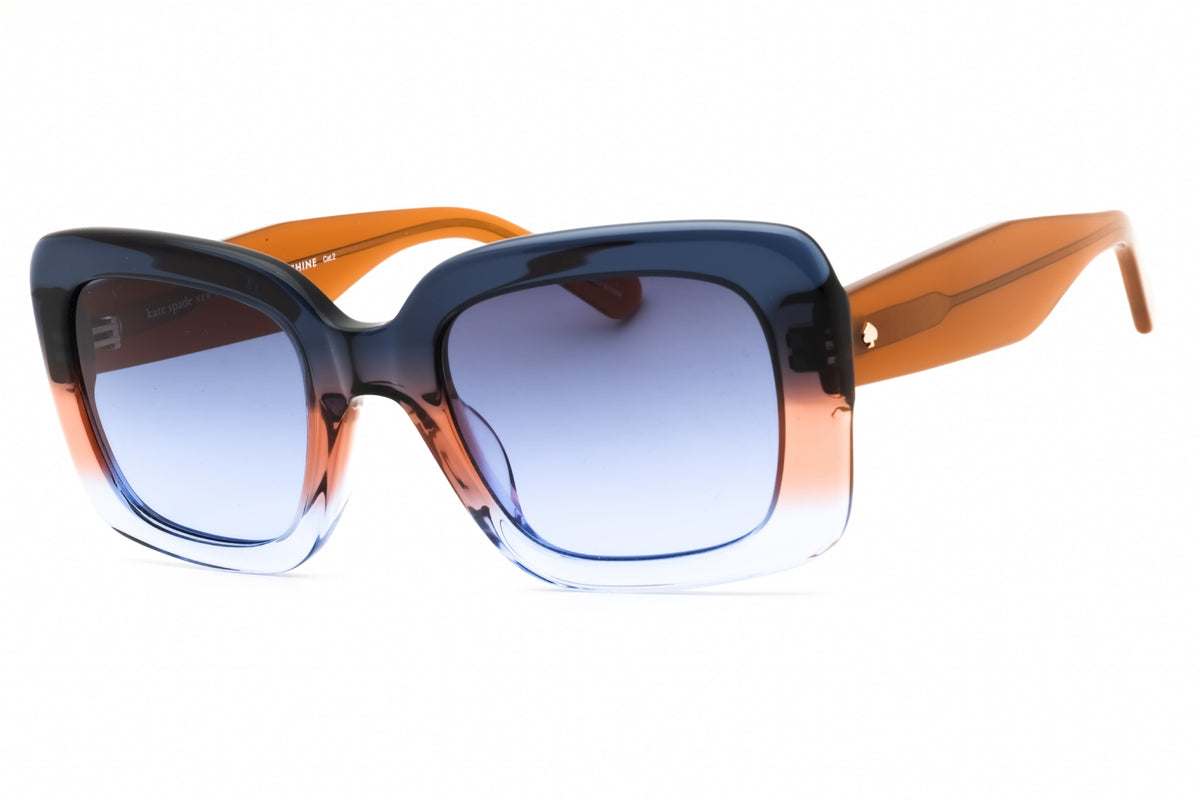 Kate Spade BELLAMY/S-0YRQ GB BLUE BEIGE Rectangular Sunglasses 52mm Sunglasses