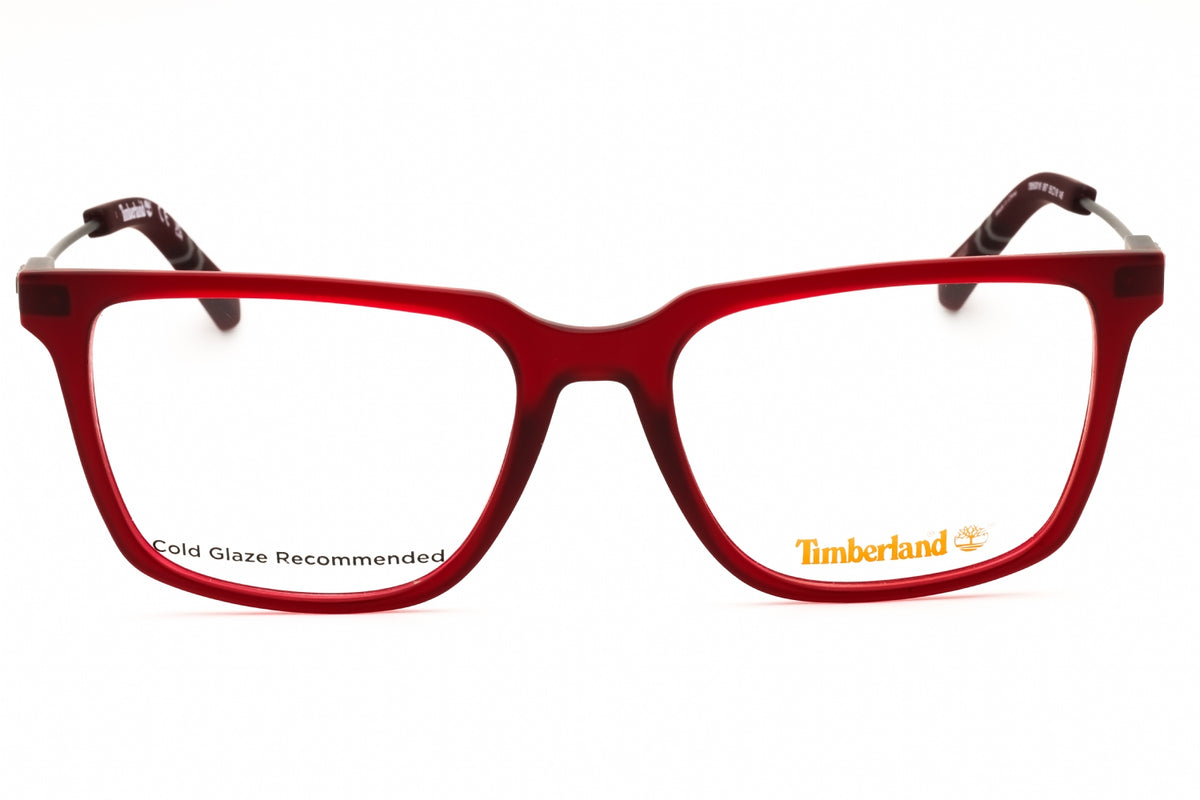 Timberland TB50016-067 matte red Rectangular Eyeglasses 55mm Eyeglasses