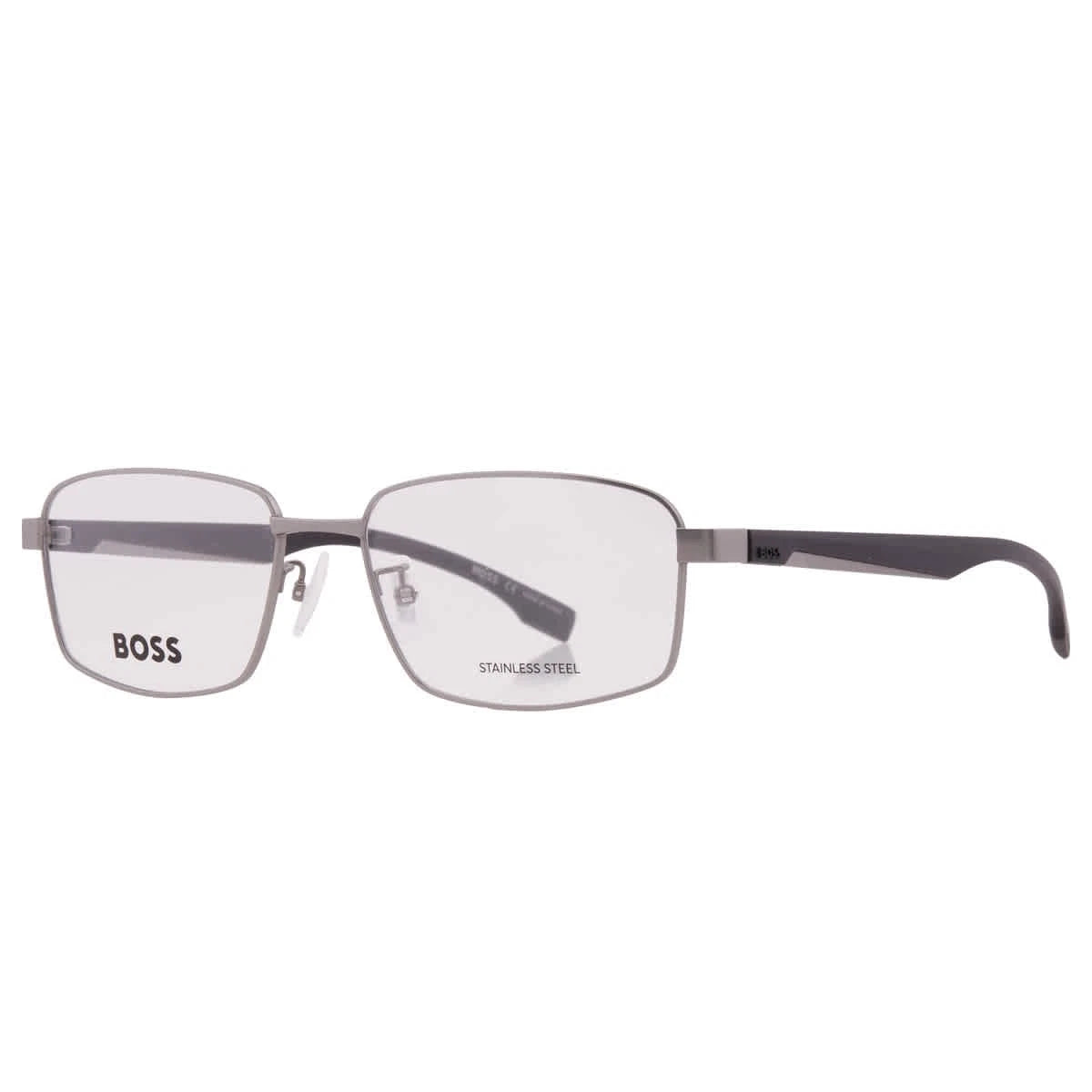 Hugo Boss BOSS1470/F-R81-57 Matte Ruthenium Rectangular Eyeglasses 57mm Eyeglasses
