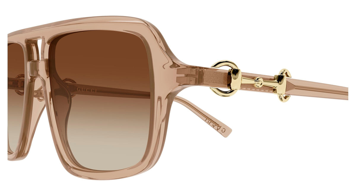 Gucci GG2052S-010 Brown Pilot Sunglasses 55mm Sunglasses