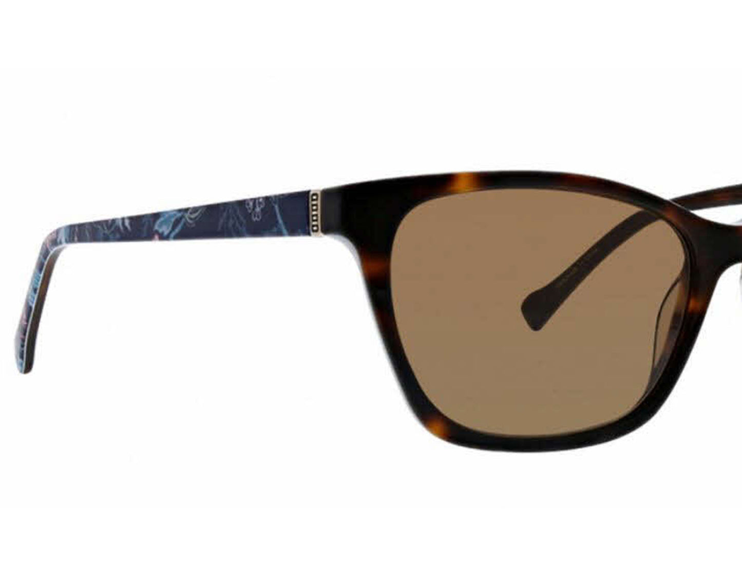 Vera Bradley CHERYL P BLACK BANDANA DITSY 54mm New Sunglasses