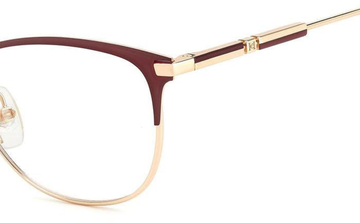 Carolina Herrera HER0211-NOA-53 Gold Burgundy Rectangle Eyeglasses 53mm Eyeglasses